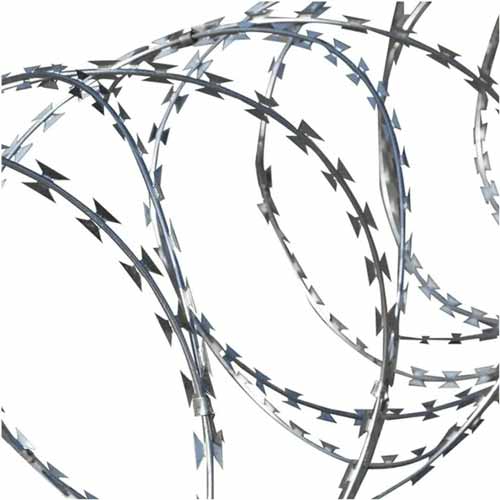 Factory Hot Dipped Galvanized Razor Barb Wire Mesh Fencing Coil Flat